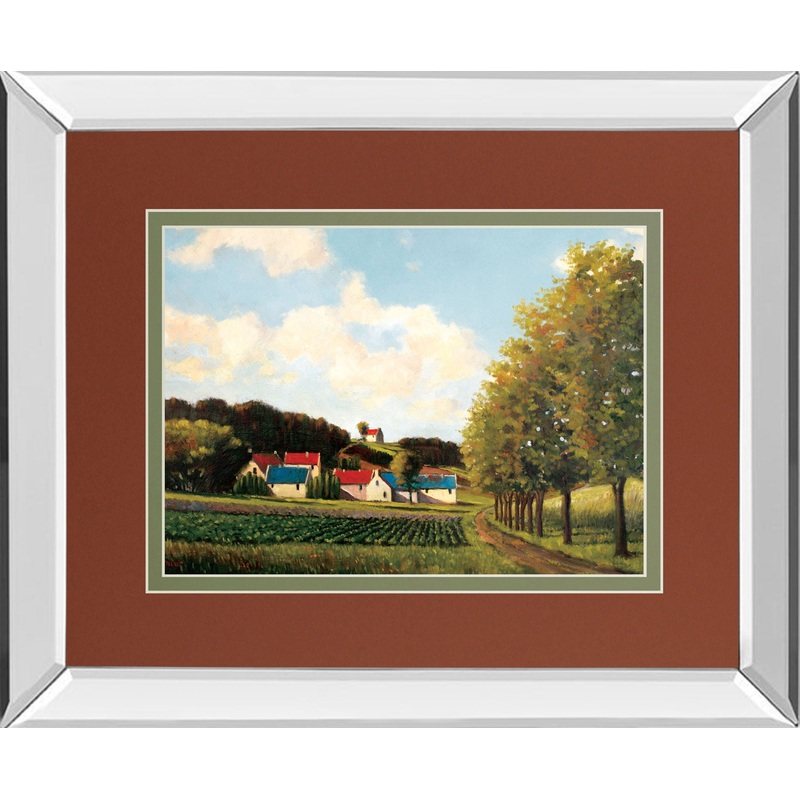 Little Farms By Pieter Molenaar – Mirror Framed Print Wall Art – Green