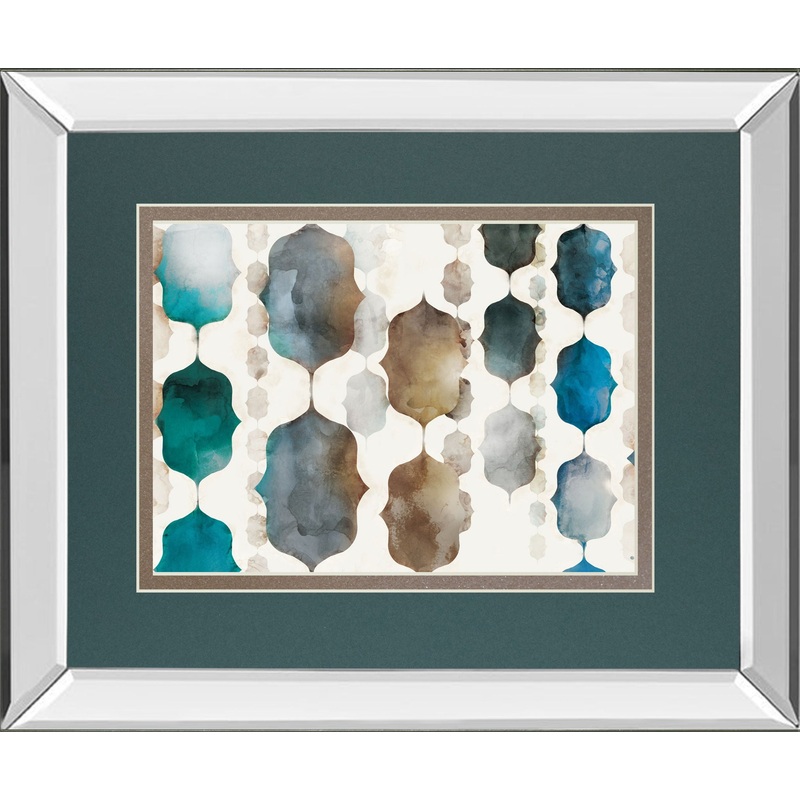 Moroccan Beads By Edward Selkirk – Mirror Framed Print Wall Art – Blue