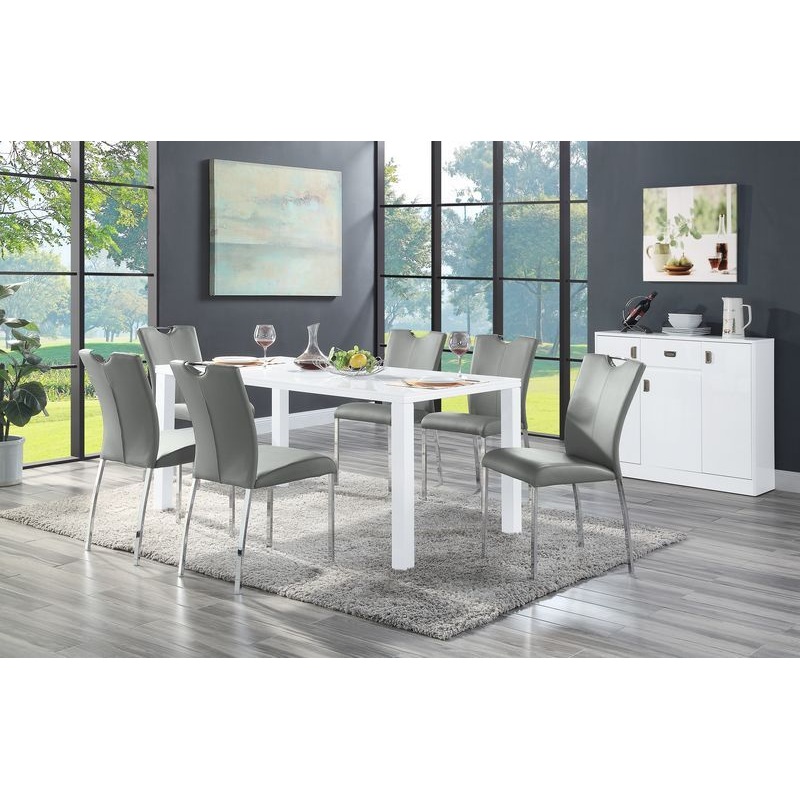 Pagan – Dining Table – White High Gloss Finish