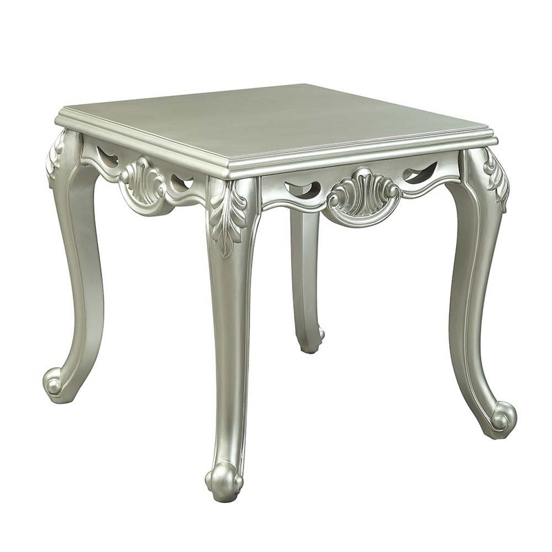 Qunsia – End Table – Champagne Finish