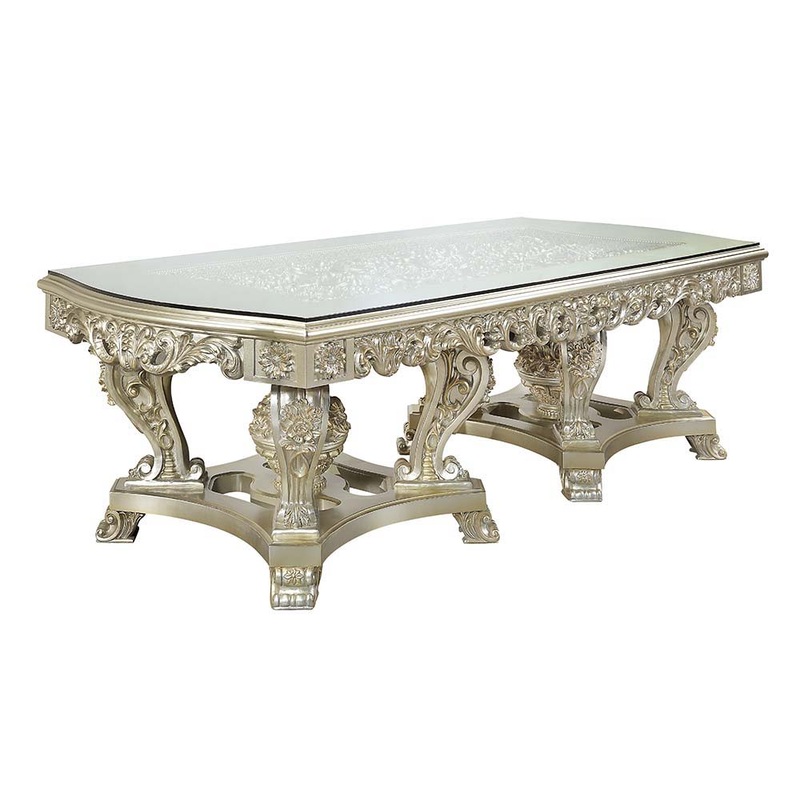 Sorina – Dining Table – Antique Gold Finish