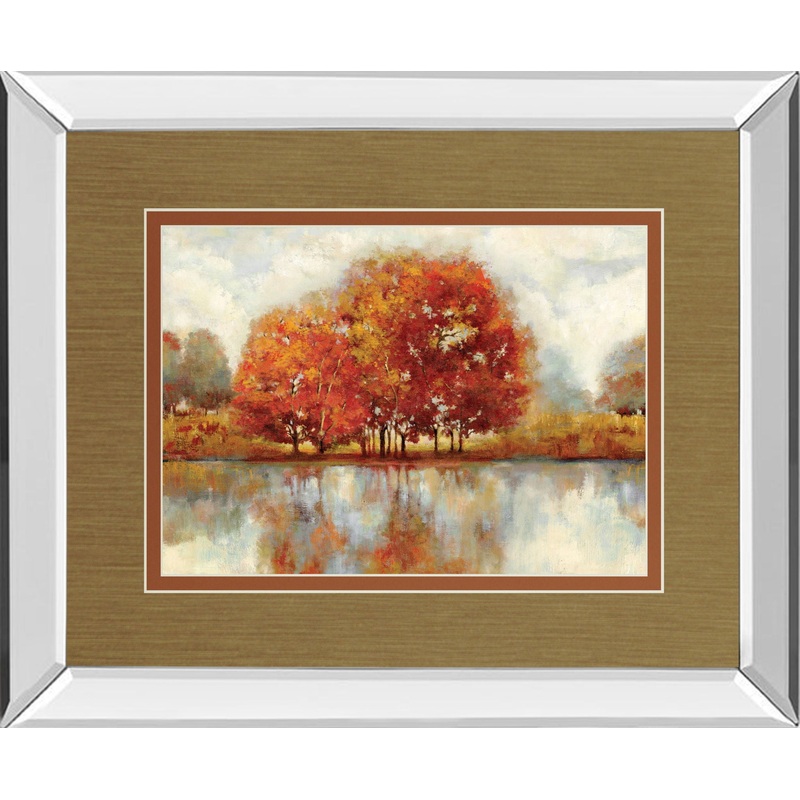 Together By Asia Jensen – Mirror Framed Print Wall Art – Red