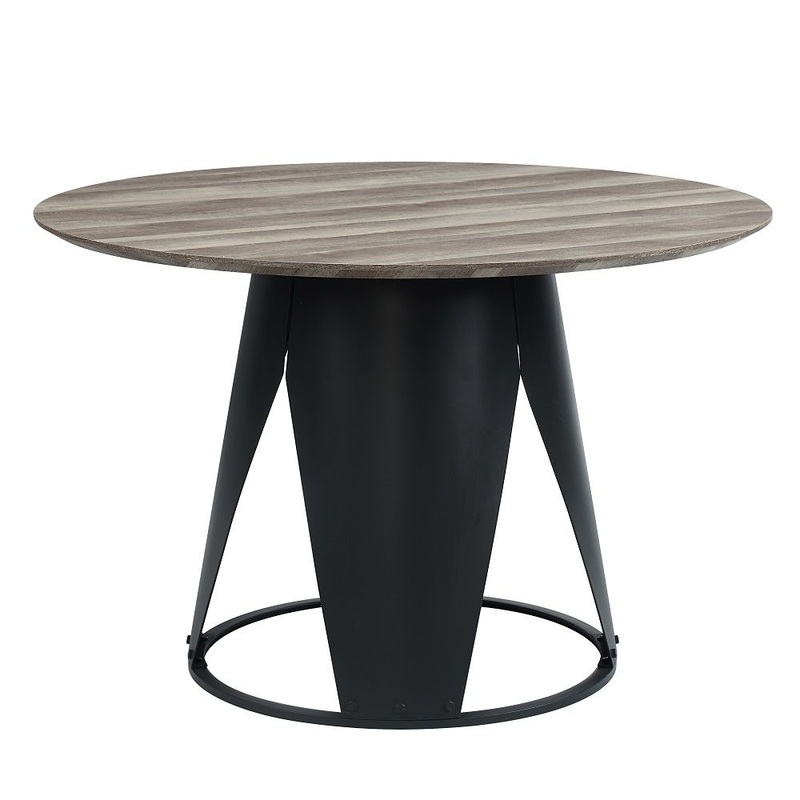 Zudora – Dining Table – Antique Oak & Black