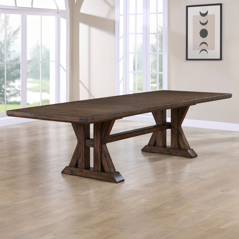Auburn – Table With 2 / 20″ Table Leaves – Dark Brown