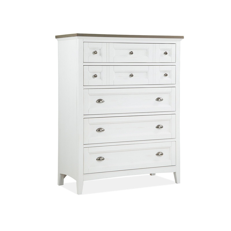 Heron Cove – Two Tone Drawer Chest – Chalk White And Dovetail Grey