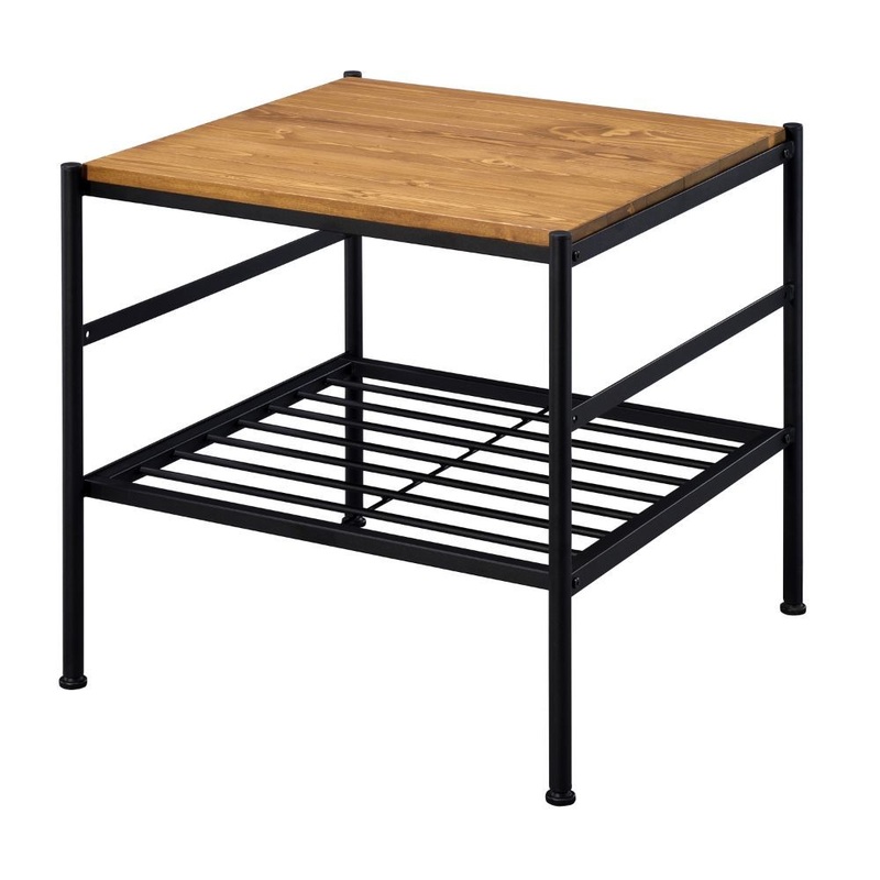 Kande – End Table – Oak & Black