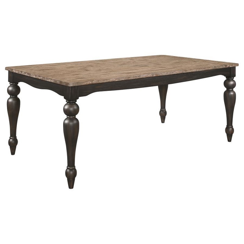 Bridget – Rectangular Dining Table – Brown Brushed