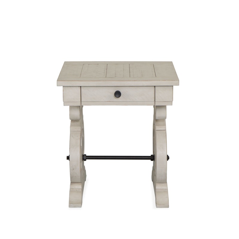 Bronwyn – Rectangular End Table – Alabaster
