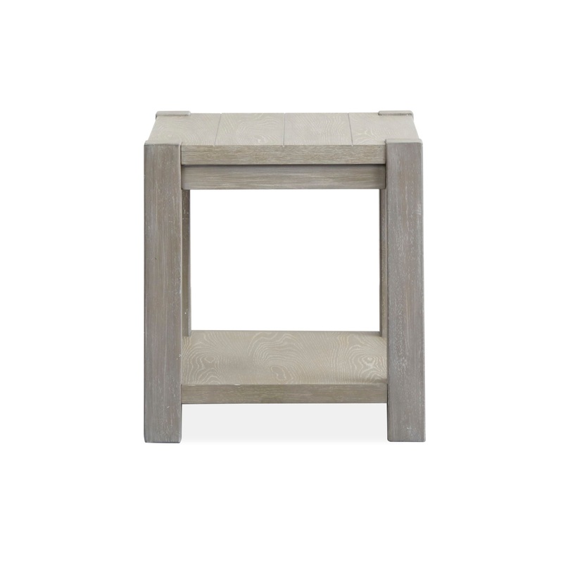 Burgess – Rectangular End Table – Calico Grey