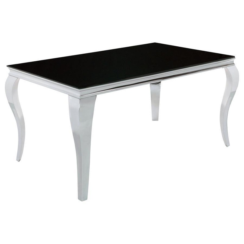 Carone – Rectangular Glass Top Dining Table
