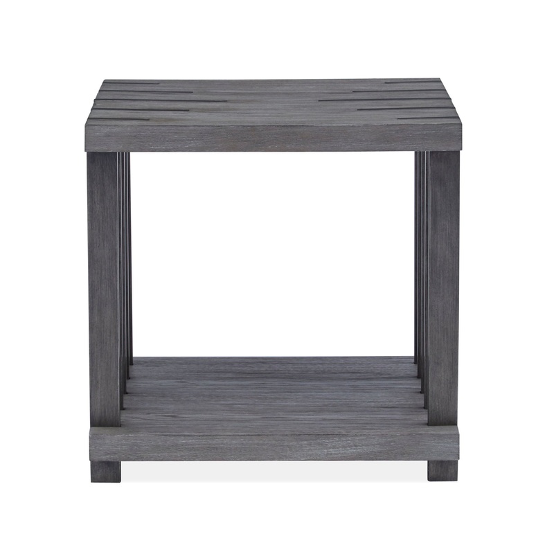 Eldridge – Rectangular End Table – Weathered Gravel