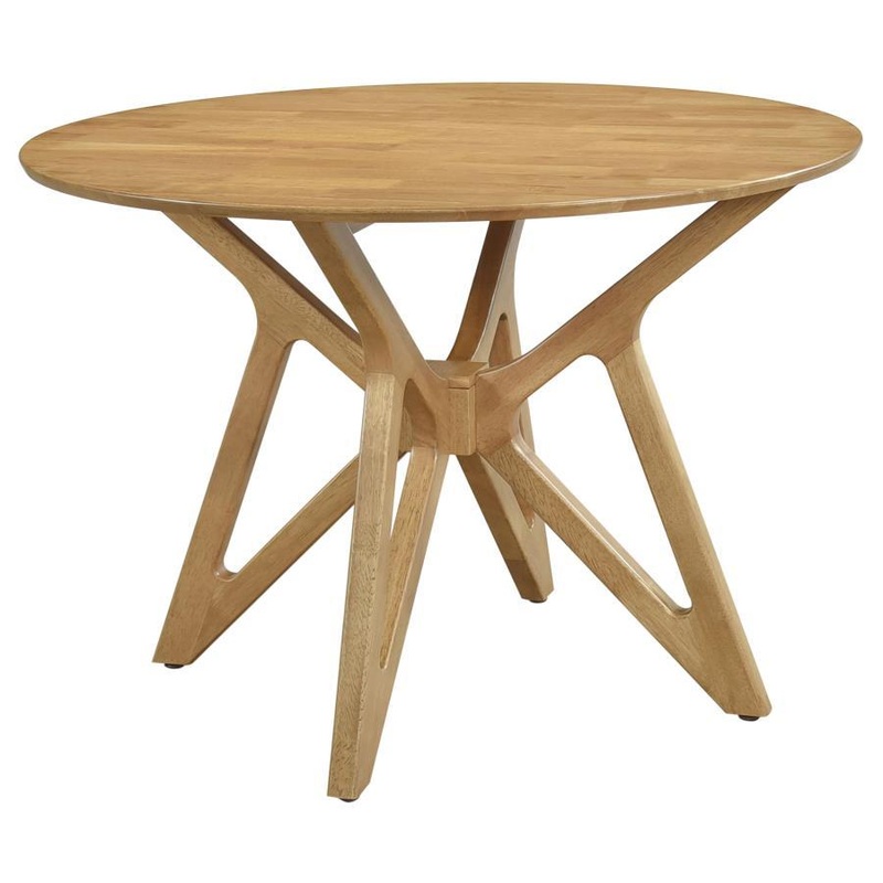 Elowen – Round Solid Wood Dining Table – Light Walnut