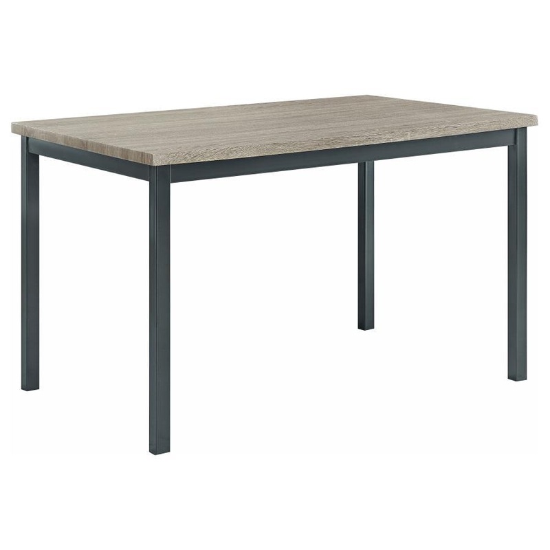 Garza – Rectangular Composite Wood Dining Table – Gray