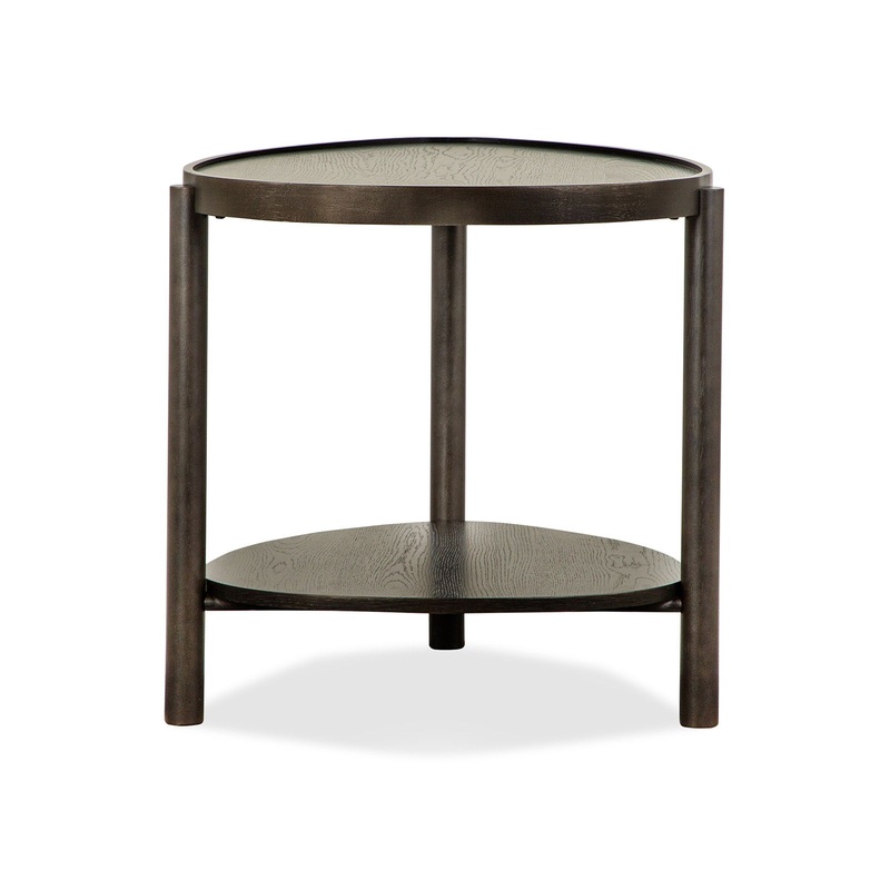 Hadleigh – Shaped Accent End Table – Coffee Bean
