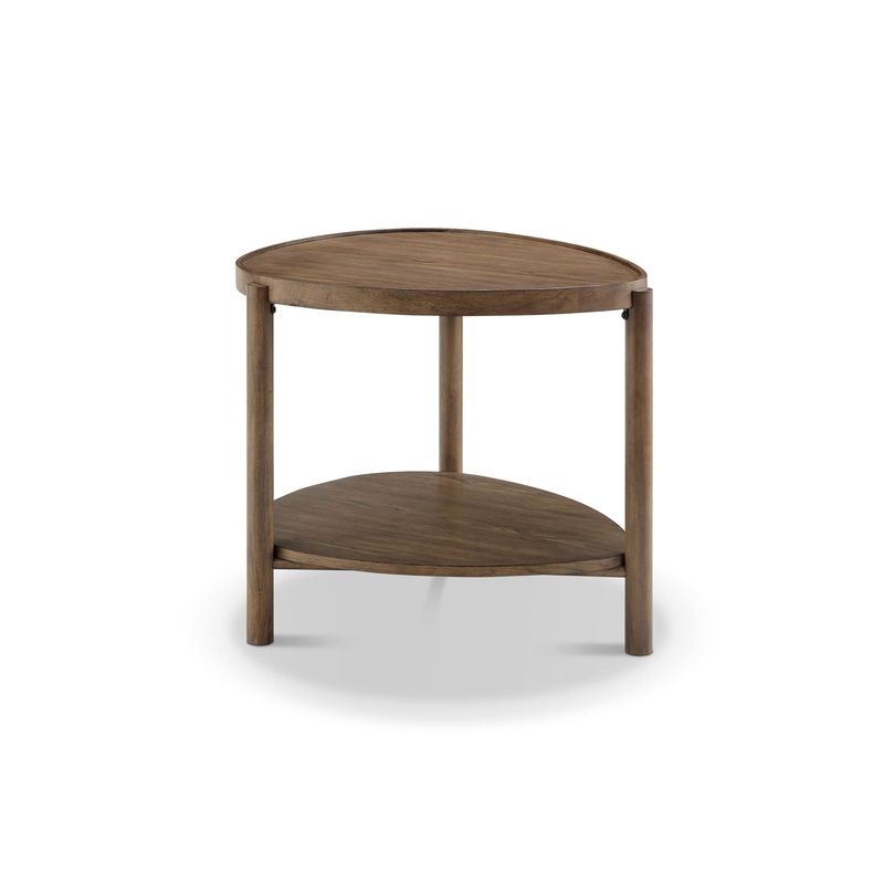 Hadleigh – Shaped Accent End Table – Honey