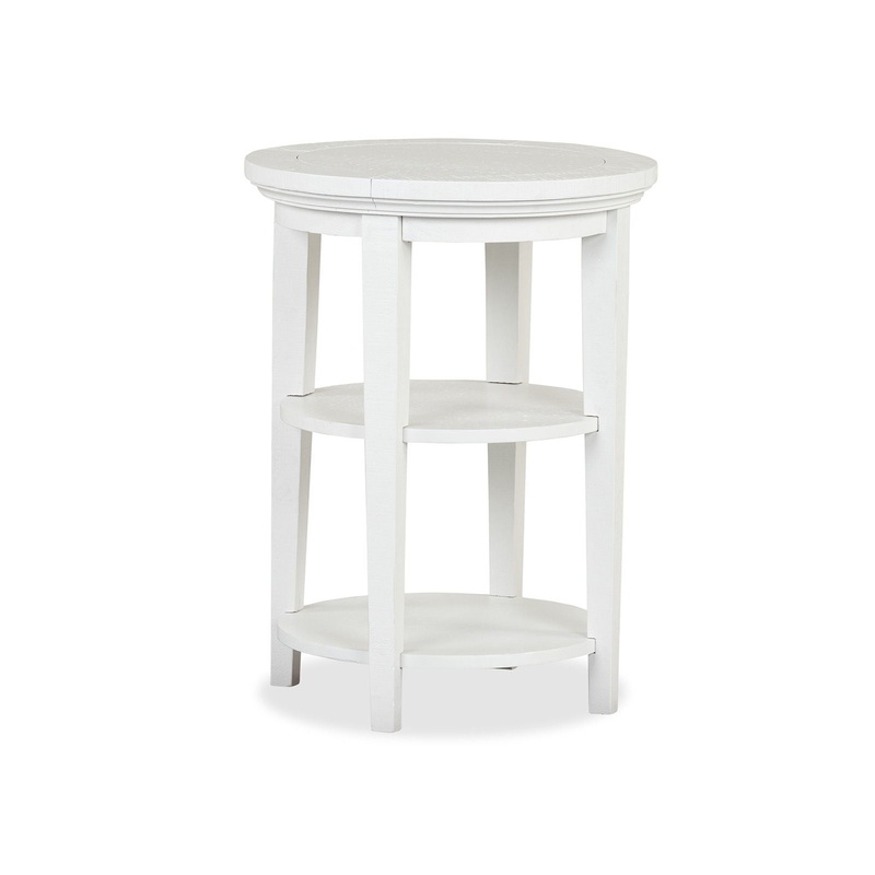 Heron Cove – Round Accent End Table – Chalk White