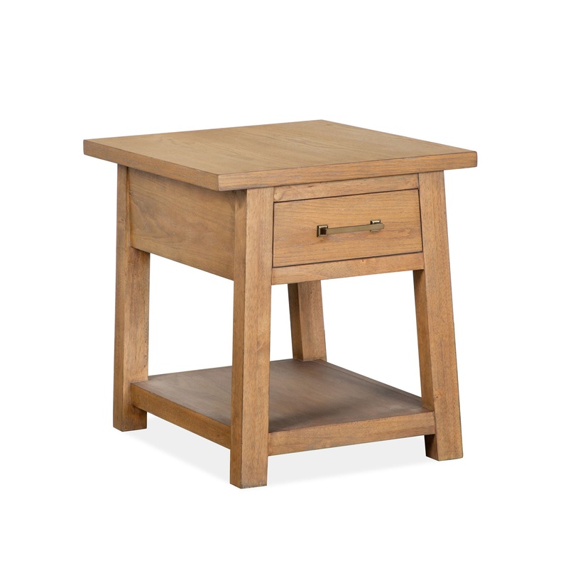 Lindon – Drawer End Table – Belgian Wheat