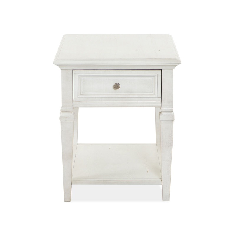 Newport – Rectangular End Table – Alabaster