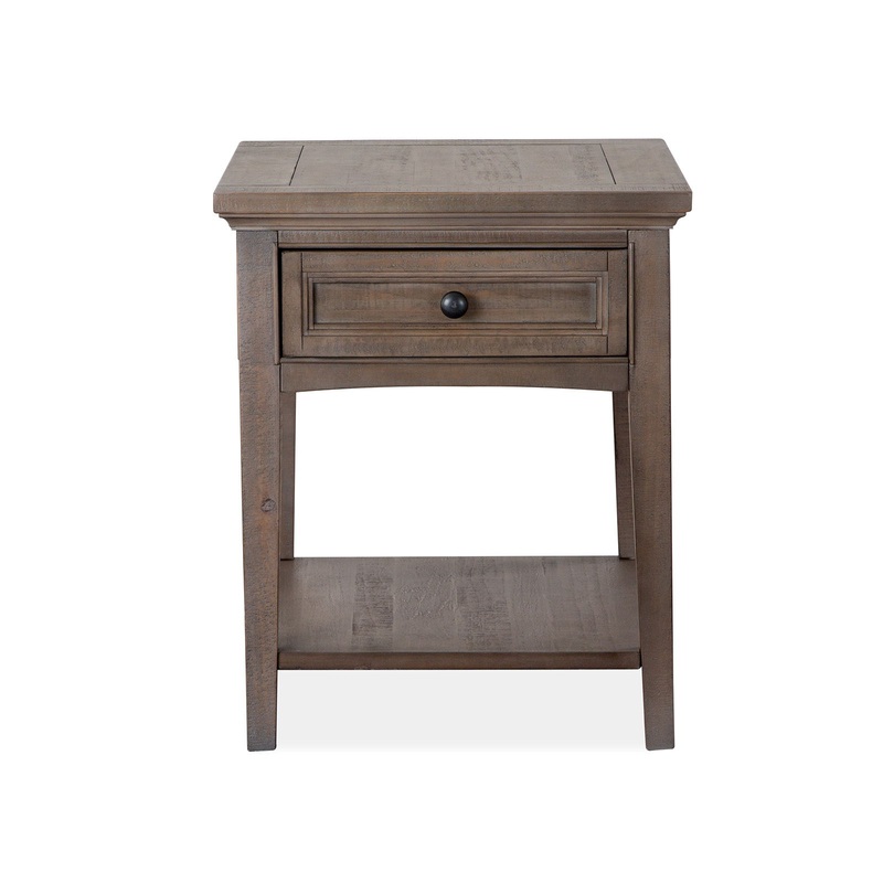 Paxton Place – Rectangular End Table – Dovetail Grey