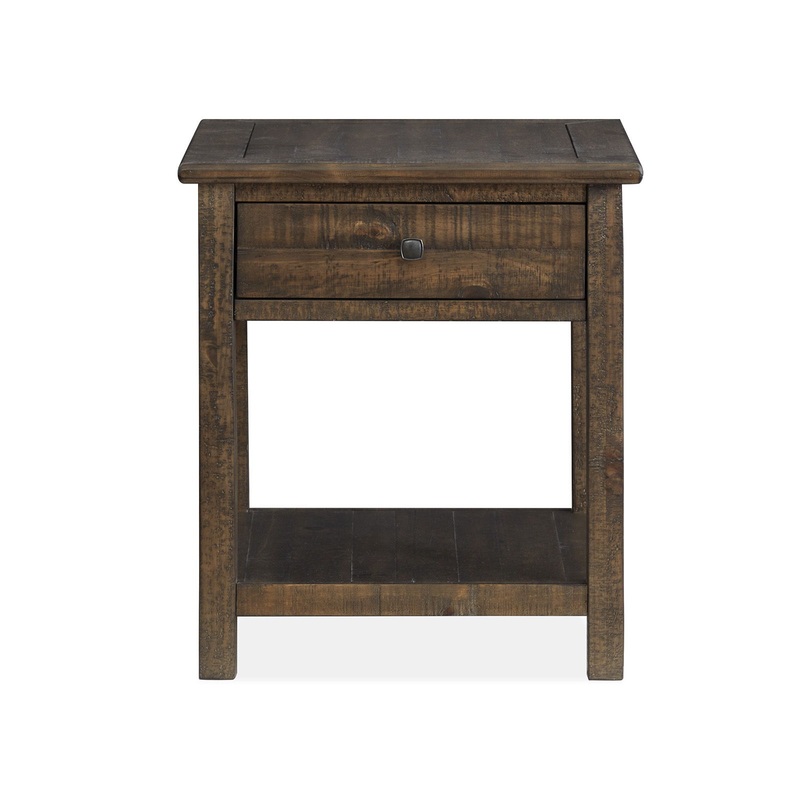 Smithton – Rectangular End Table – Homestead Brown