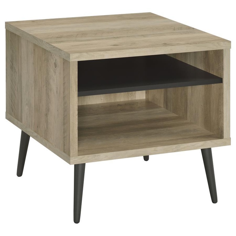Welsh – Square Engineered Wood Side End Table Antique Pine – Distressed Pine