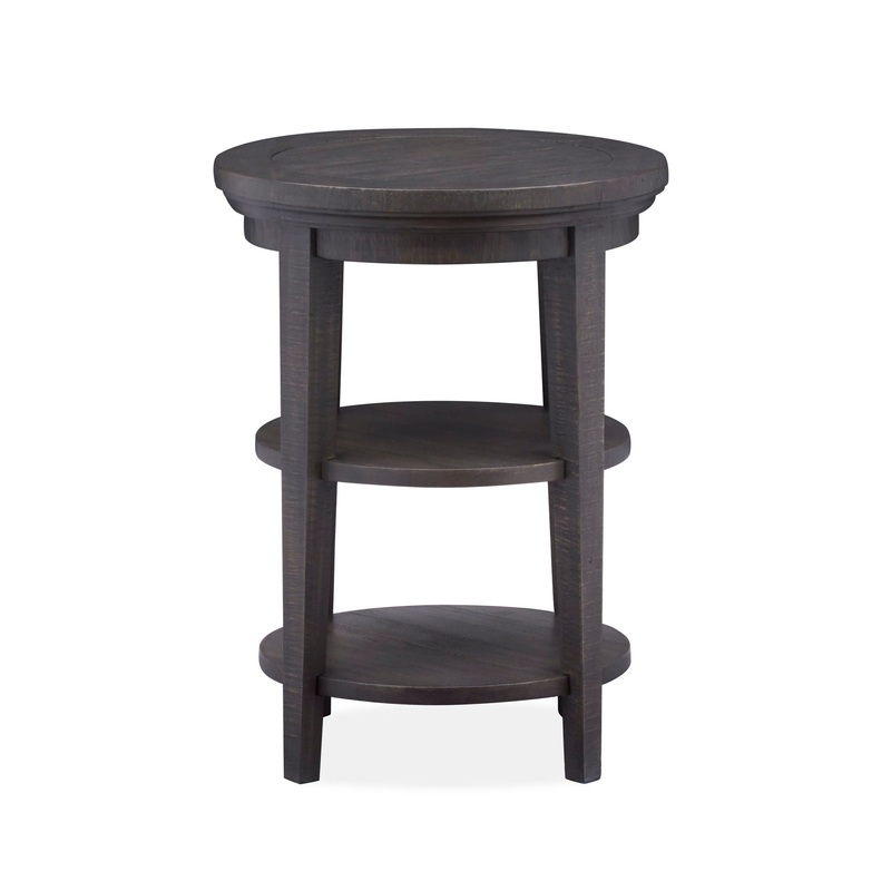 Westley Falls – Round Accent End Table – Graphite