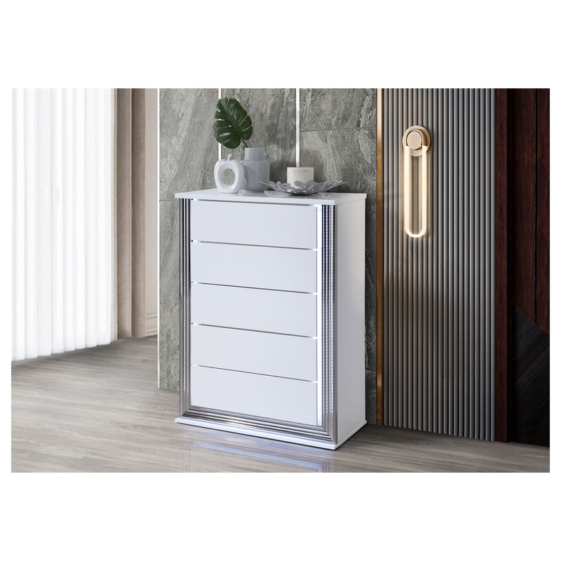 Ylime – Chest With LED – Smooth White